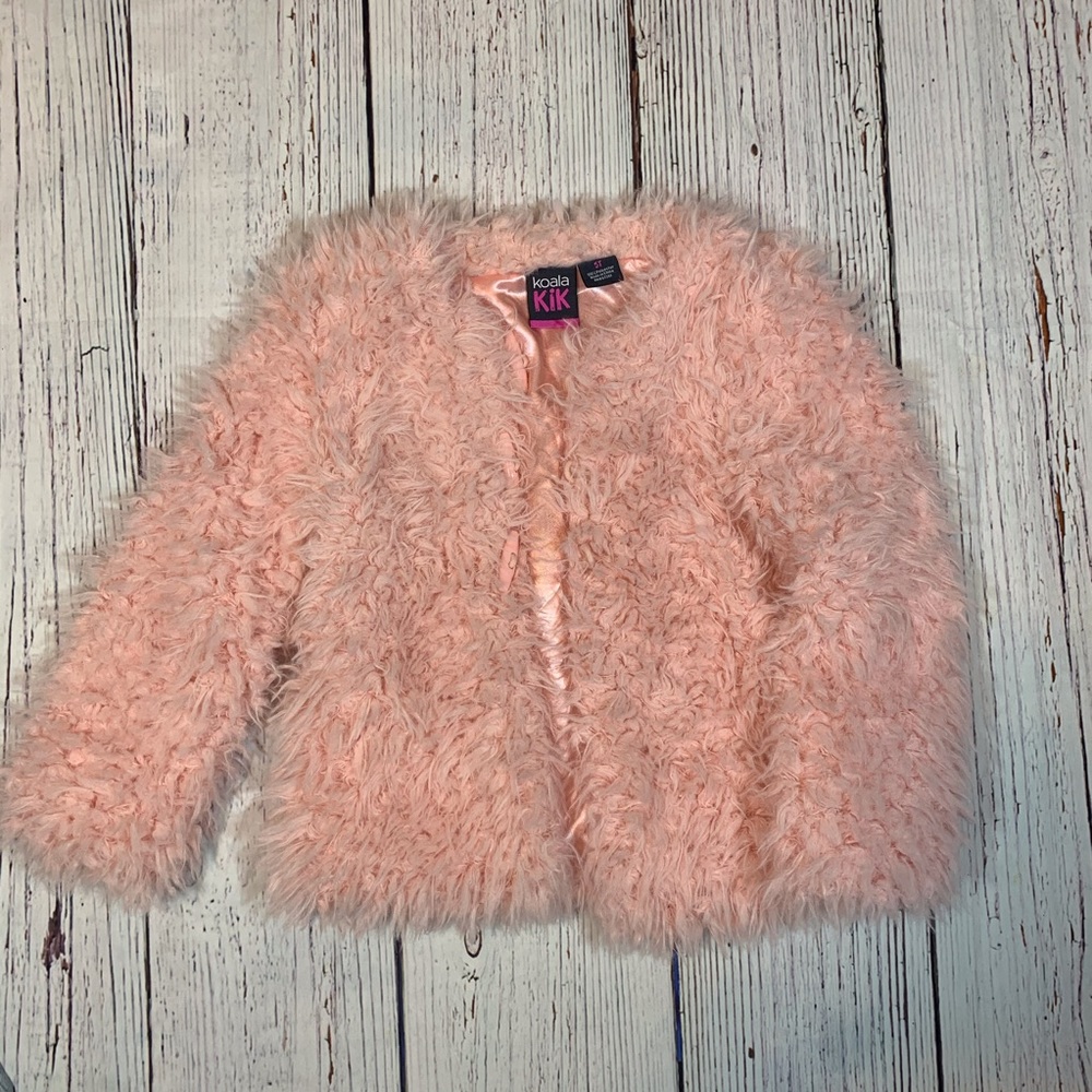 Pink Faux Fur Fuzzy Jacket